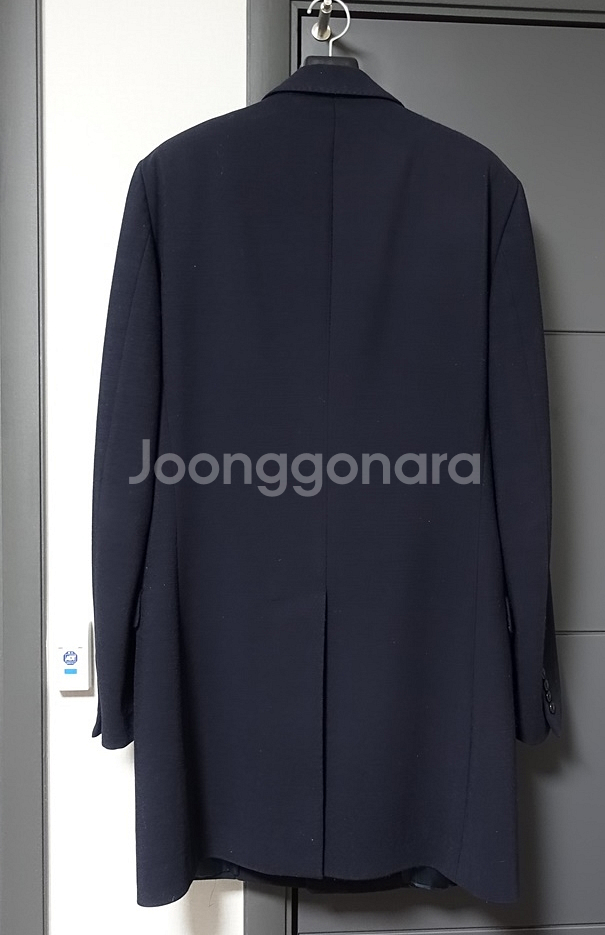 랑방 네이비 울 코트--2