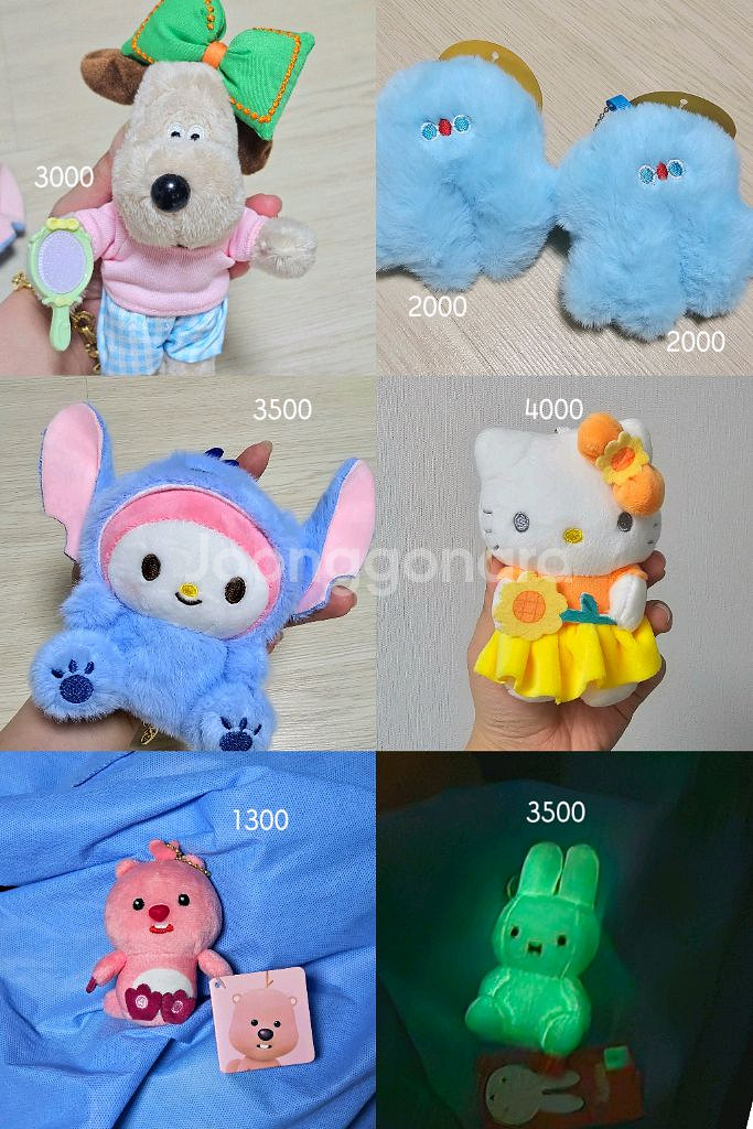 산리오.키티.마멜.마이멜로디.그로밋.루피.키링인형--0