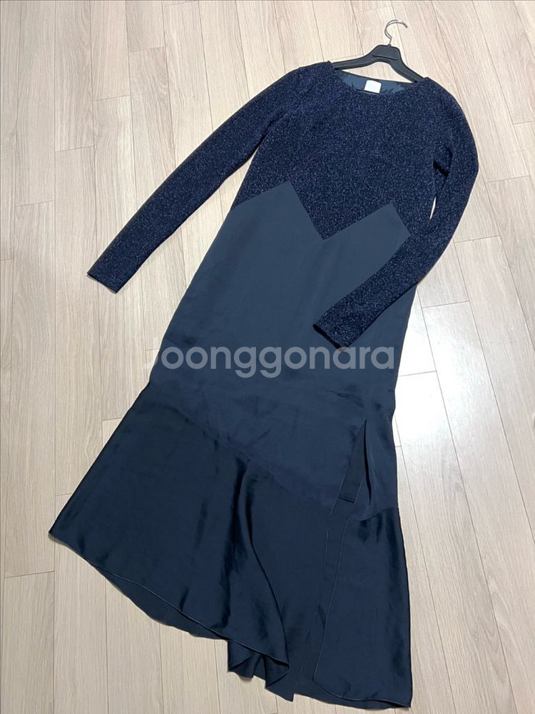 SJYP 펄니트프릴머메이드롱원피스메탈시스루연말생일파티룩--0