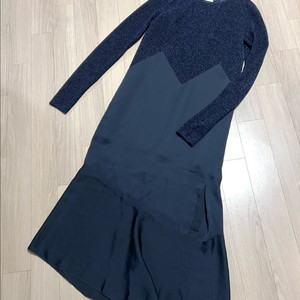 SJYP 펄니트프릴머메이드롱원피스메탈시스루연말생일파티룩