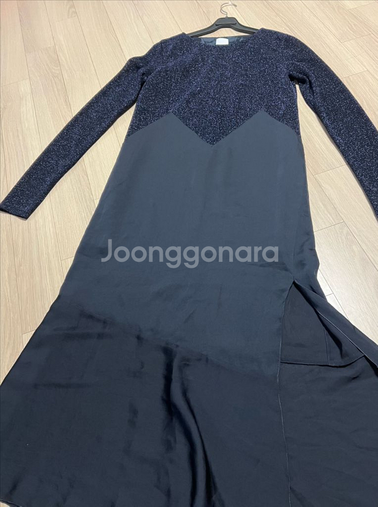 SJYP 펄니트프릴머메이드롱원피스메탈시스루연말생일파티룩--14