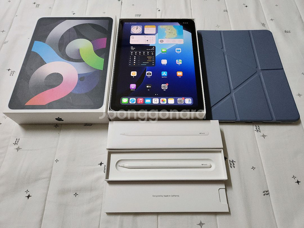 아이패드에어4+애플펜슬2세대+케이스+박스 A급상태--10
