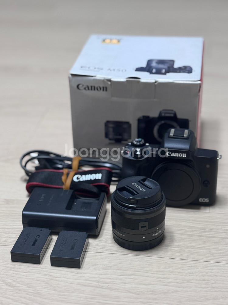 캐논 eos m50 15-45 번들킷 민트급 풀세트--0