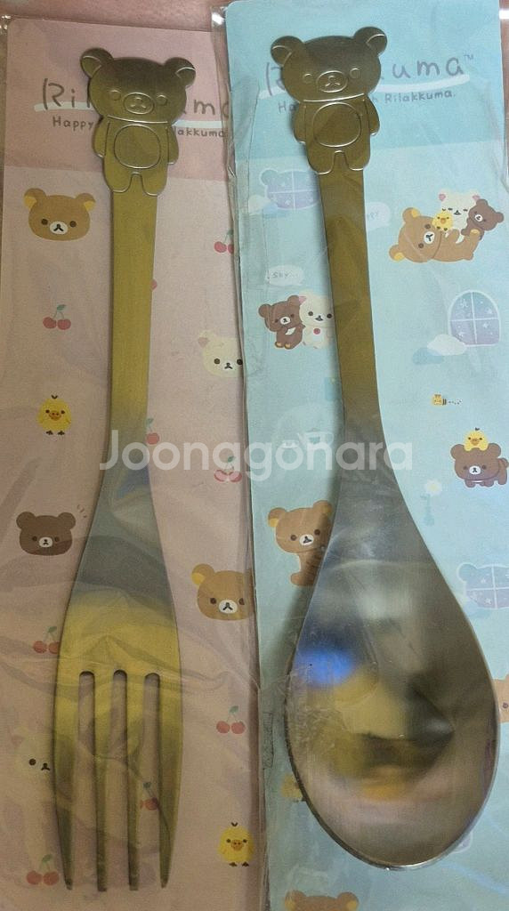 (고급)리락쿠마 스푼 포크 세트 새상품 산리오정품--0