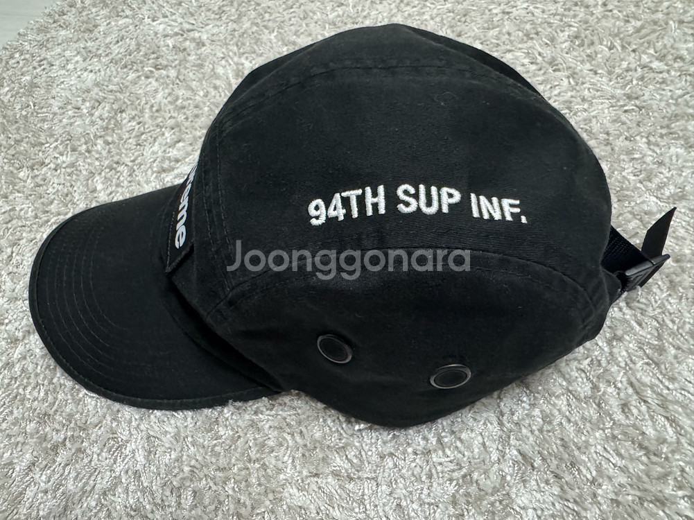 슈프림 밀리터리 캠프캡 블랙 - 21FW--2