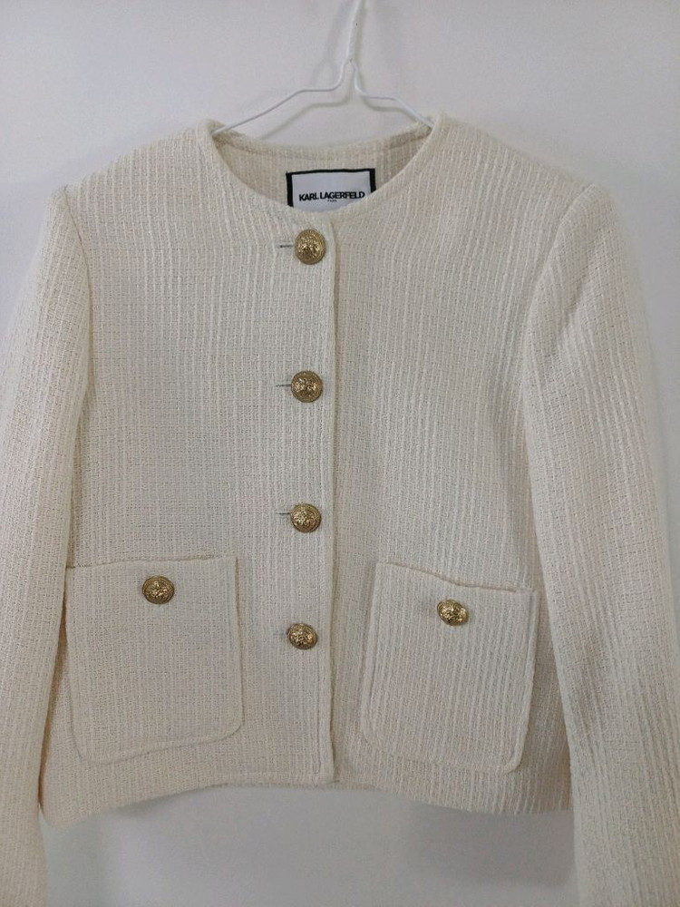 여성 칼라거펠트 봄.가을 간절기 트위드자켓 (95) 이미지