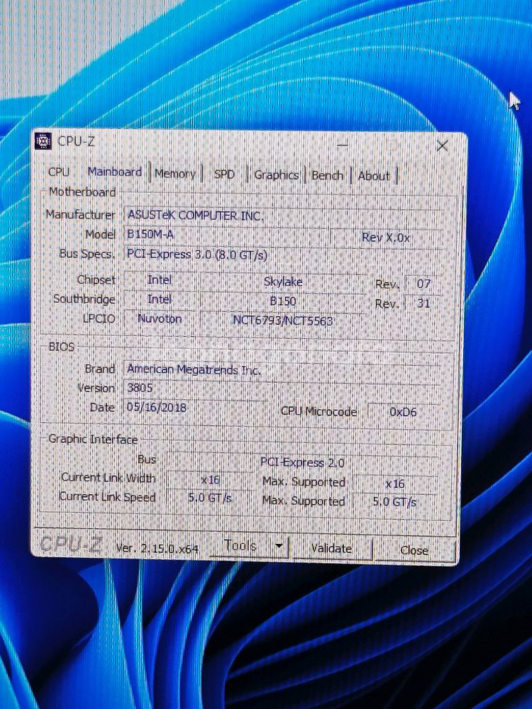 i7 6700 + B150m + 8GB--2
