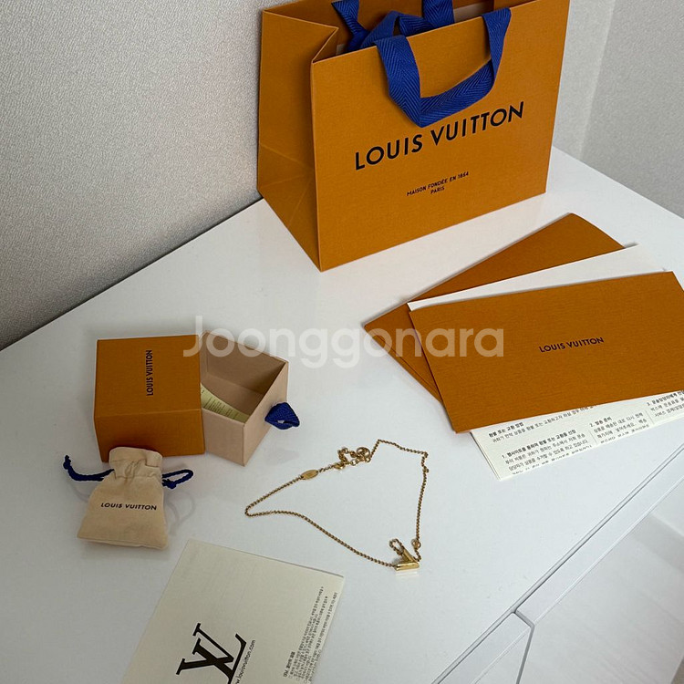 루이비통 에센셜 골드코팅 목걸이--0
