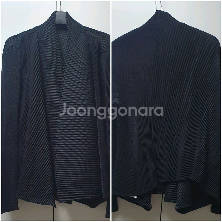새상품 고급 플리츠 주름지 간절기 가디건 자켓--0