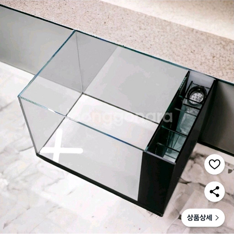 미미네아쿠아 올디아망 45직사각 배면섬프 수조 어항--0