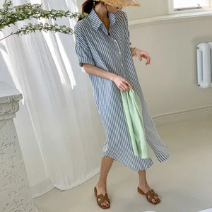 스트라이프 셔츠 원피스 판매합니다.