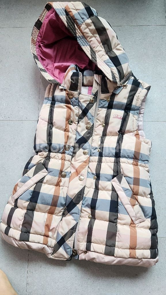 여아용 닥스 키즈 후드 패딩 조끼--0