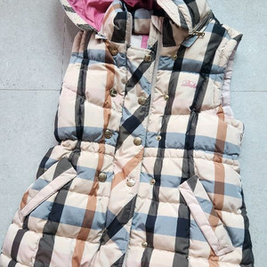 여아용 닥스 키즈 후드 패딩 조끼