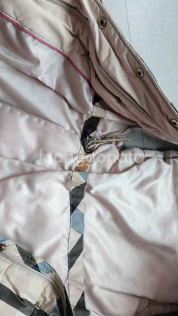 여아용 닥스 키즈 후드 패딩 조끼--2