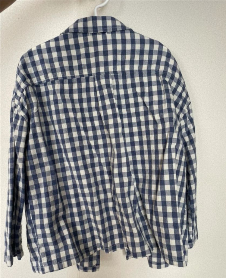 키즈 비엔어비엔 깅엄체크 셔츠 L--2