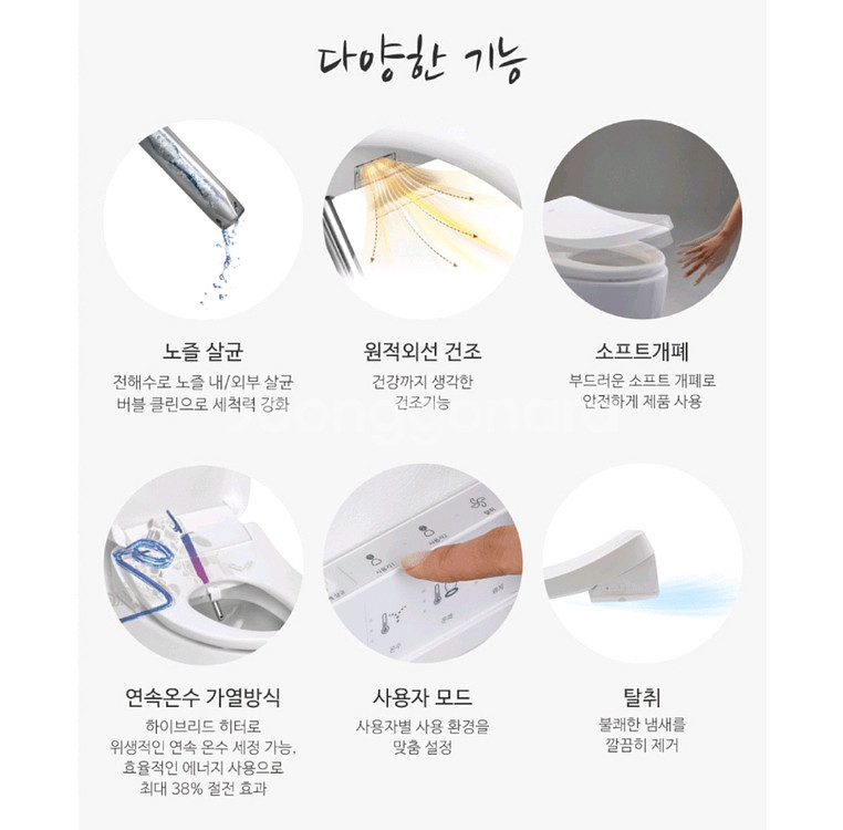 노비타 살균 방수 리모컨 비데 BD H710H0--5