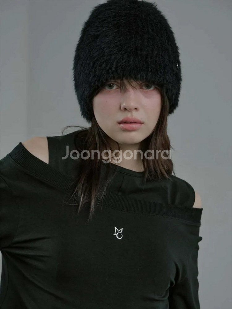 무아르모아 비니 Soft Angora Beanie 블랙--0