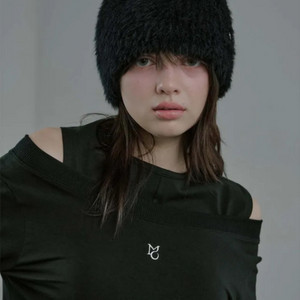 무아르모아 비니 Soft Angora Beanie 블랙
