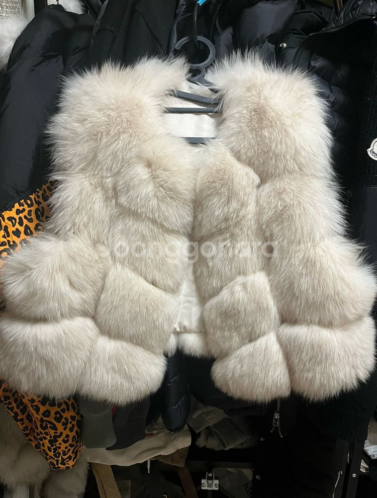 폭스 퍼 크롭 폼폼이 베스트--0