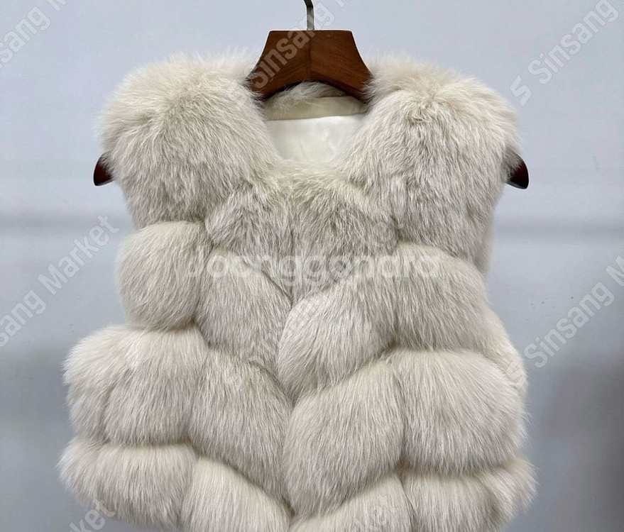 폭스 퍼 크롭 폼폼이 베스트--1