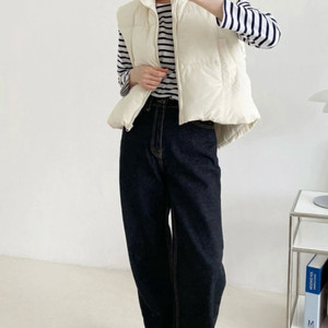 언발 패딩 조끼