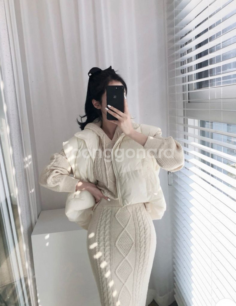 언발 패딩 조끼--4