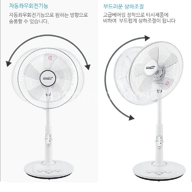 14형 화이트 스탠드 리모컨 선풍기 새제품 무료배송--4
