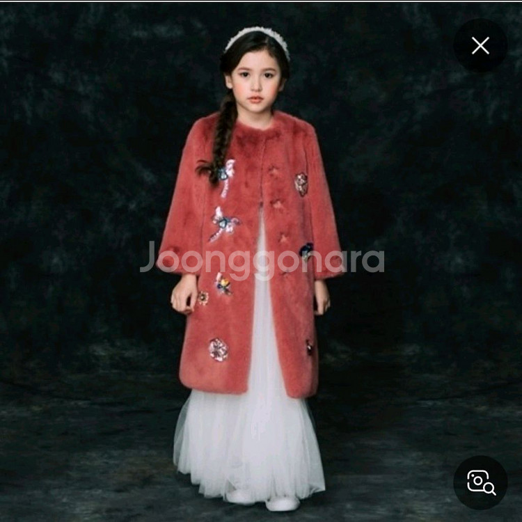 르 모티브 키즈 에코퍼 쥬얼리 롱 코트 4-5y--3