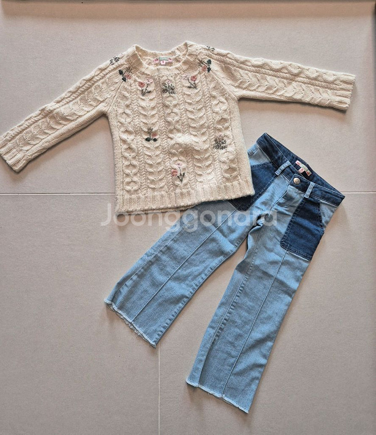 봉쁘앙 스웨터 청바지 6y--0