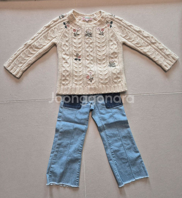 봉쁘앙 스웨터 청바지 6y--5