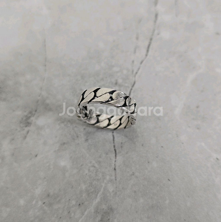 구찌 인터로킹 G 체인 반지 링 17호 판매--2