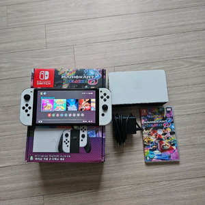스위치 OLED 마리오카트8 에디션 S급 풀박 팔아요