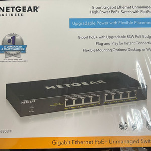 넷기어 비즈니스 GS308PP 스위칭 허브 미개봉