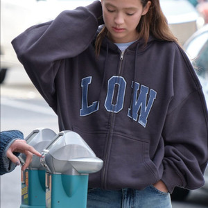 새상품)LOW CLASSIC 로우클래식 후드집업 차콜L