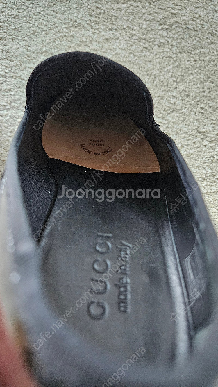 구찌 블랙 페이턴트 로퍼 6사이즈 국내 255mm--5