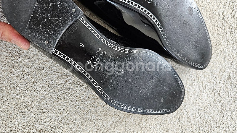 구찌 블랙 페이턴트 로퍼 6사이즈 국내 255mm--6