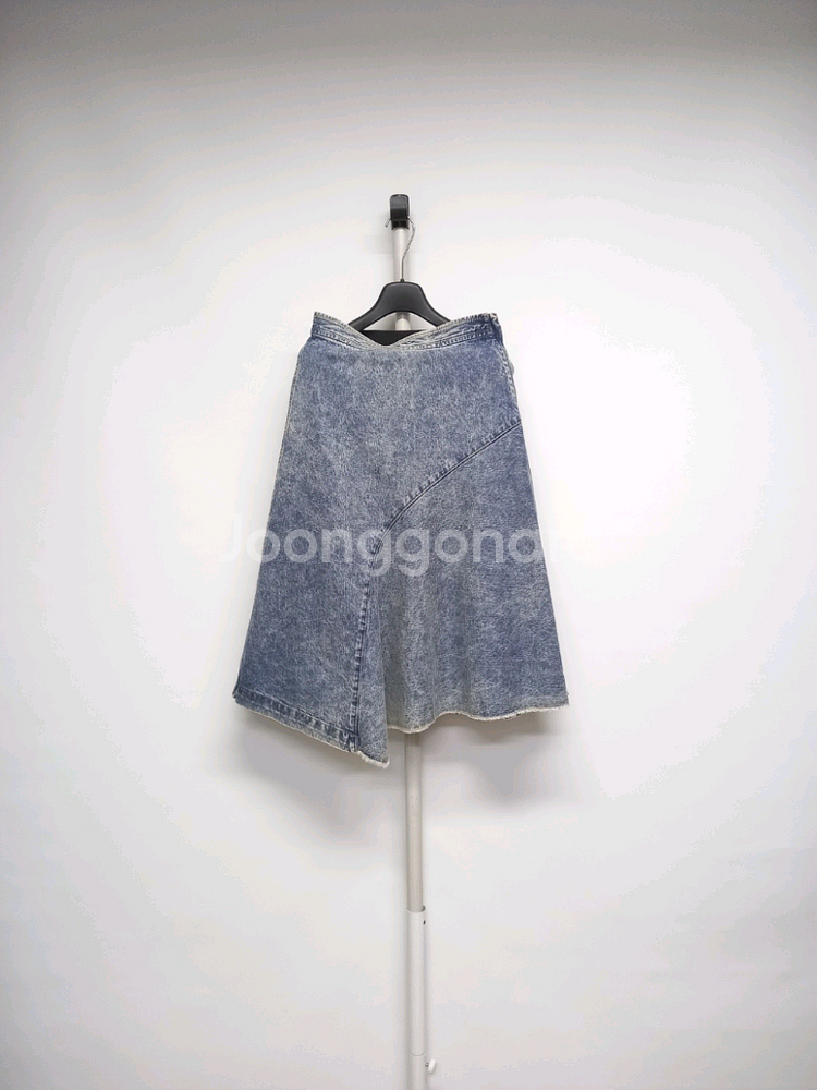 새 지컷 빈티지워싱 플러어 데님 롱 스커트 55--0