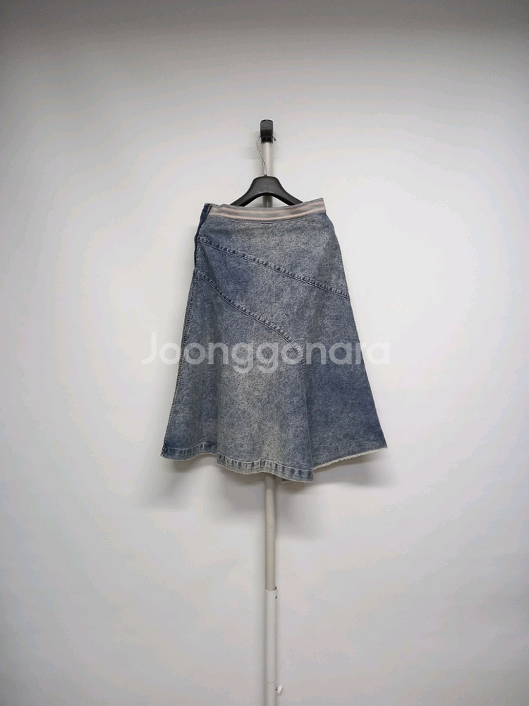 새 지컷 빈티지워싱 플러어 데님 롱 스커트 55--1