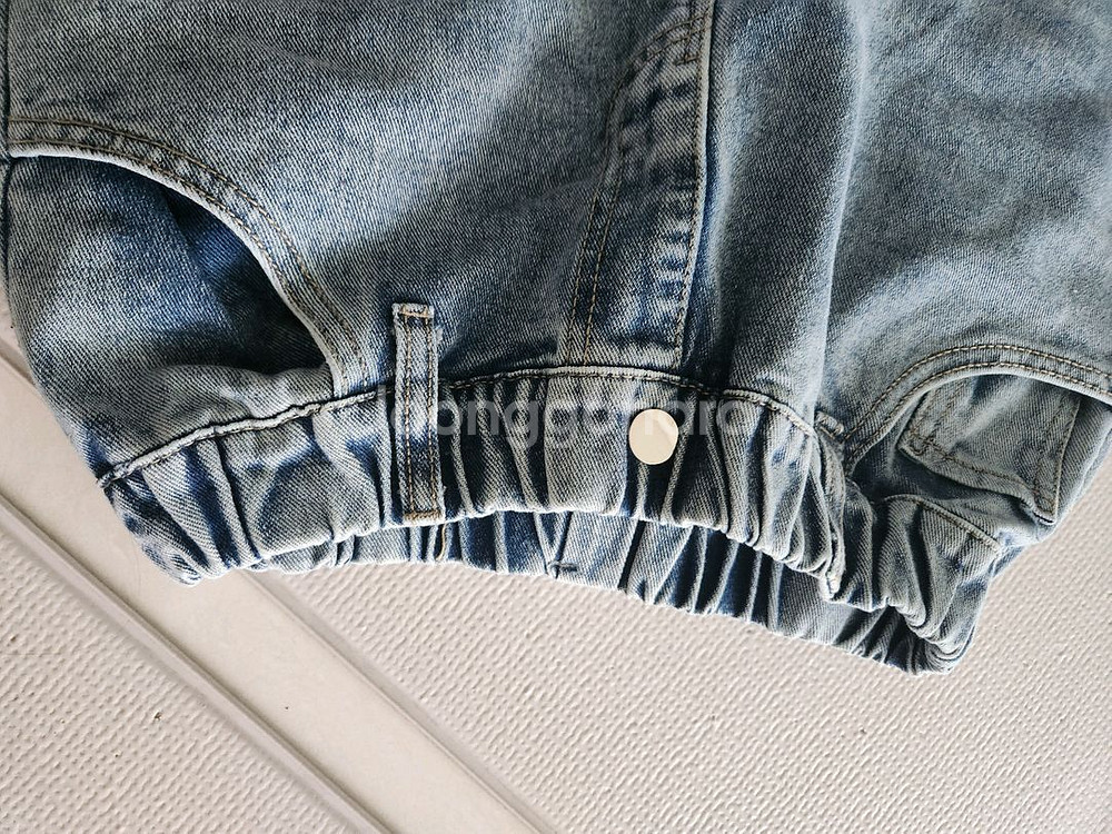 와이드 고무줄 청바지 160--1