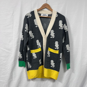 럭키슈에뜨 울 혼방 미디 가디건