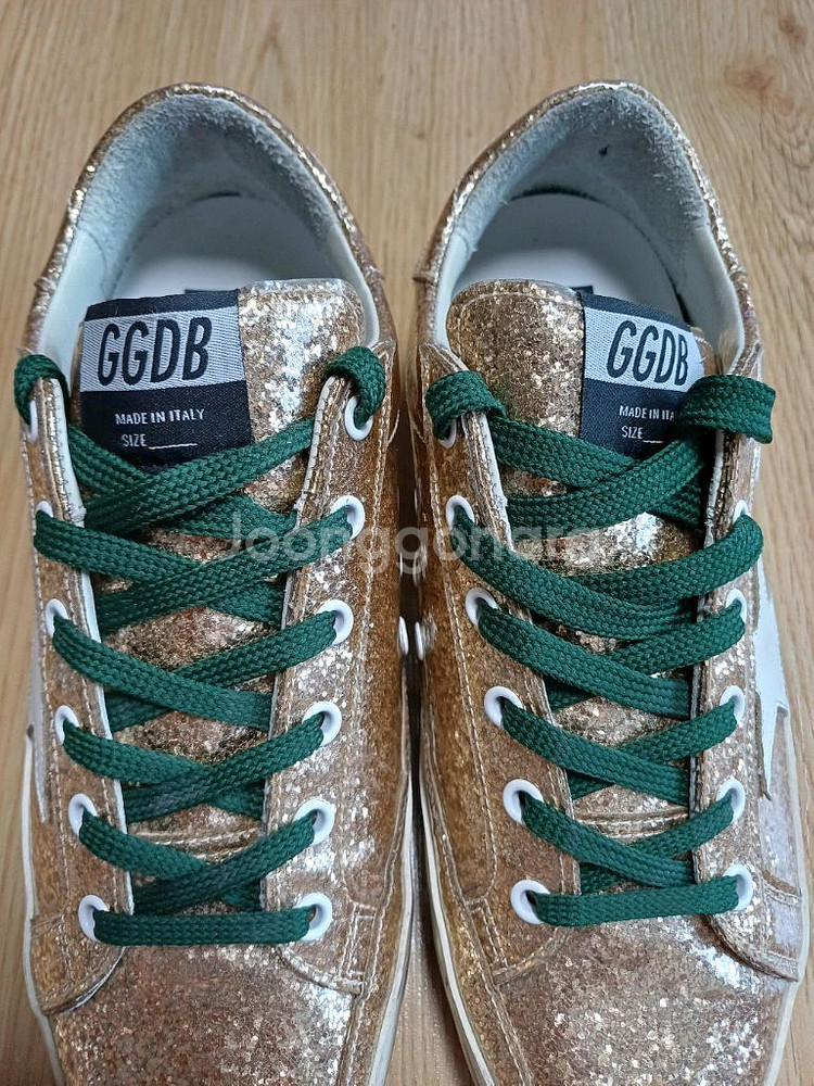 골든구스 골드 글리터 스니커즈 정품!39사이즈245!--4