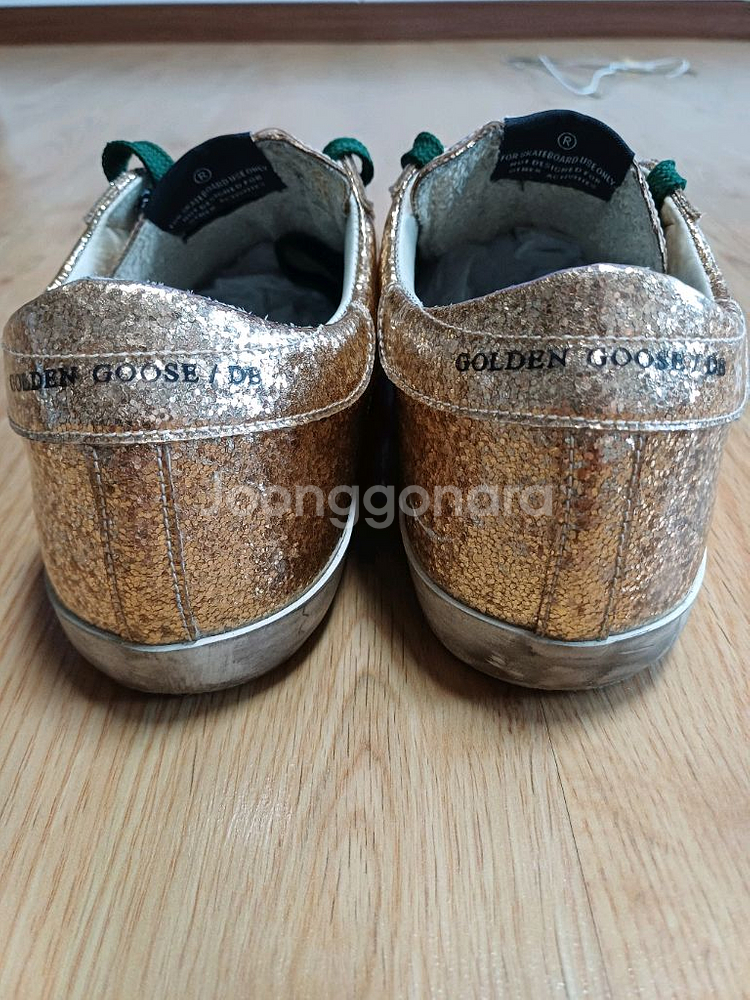 골든구스 골드 글리터 스니커즈 정품!39사이즈245!--2