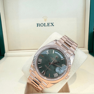 롤렉스 데이데이트 40MM 로만 금통 올리브그린