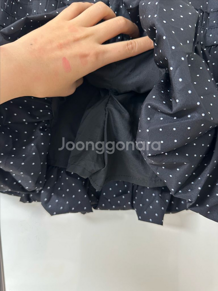 벌룬 도트 프릴 스커트 판매--4