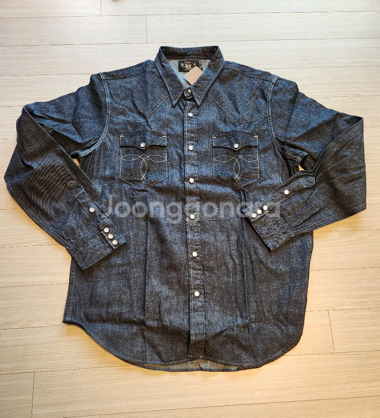 더블알엘 슬림핏 데님 웨스턴 셔츠 XL RRL--1