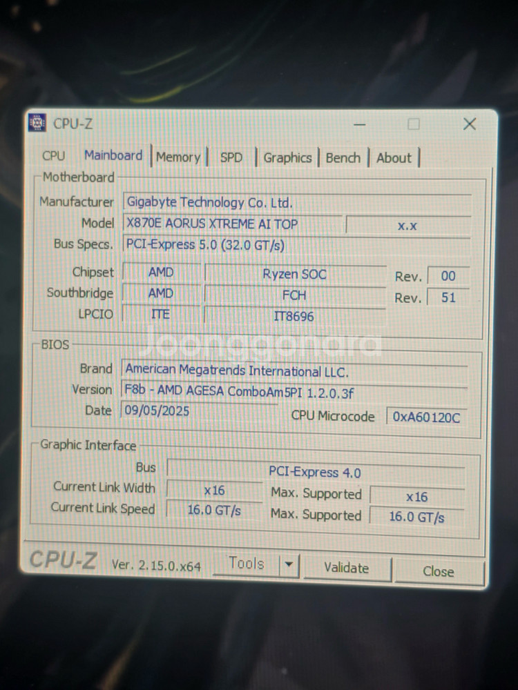 기가바이트 x870e 어로스 익스트림 ai top 보드--0