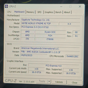 기가바이트 x870e 어로스 익스트림 ai top 보드