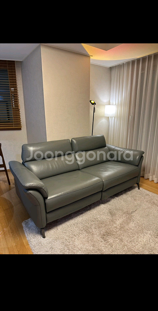 한샘 MVME 시어터 천연가죽 리클라이너--2