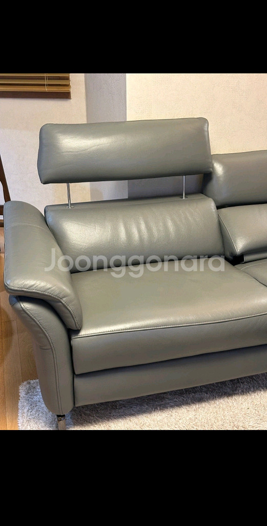 한샘 MVME 시어터 천연가죽 리클라이너--8