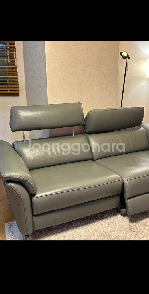 한샘 MVME 시어터 천연가죽 리클라이너--4